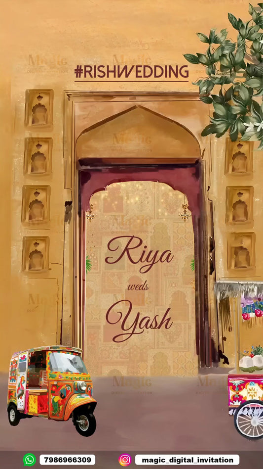 Grand Palace Gate Wedding Invitation Video - D3007