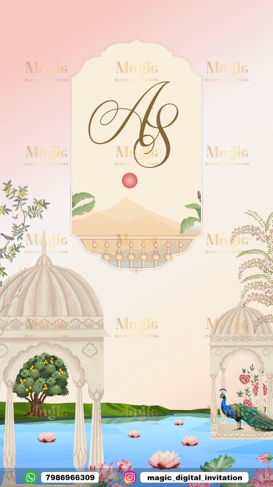 Royal Pastel Palace Wedding Invitation Video - D3011