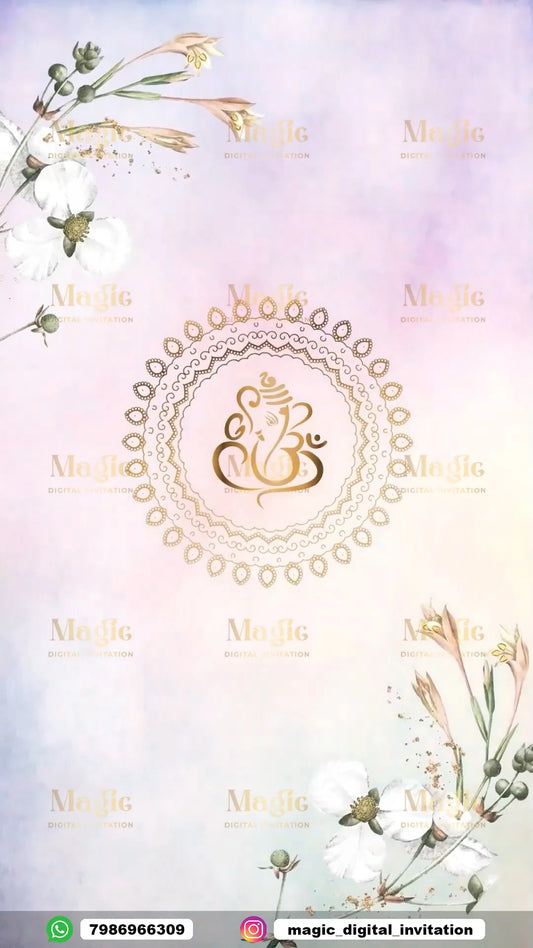 Soft Pastel & Floral Wedding Invitation Video - D3016