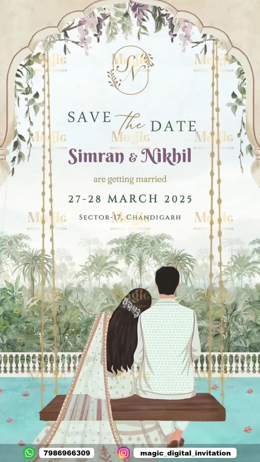 The Royal Serenity Save The Date Invitation - D5002