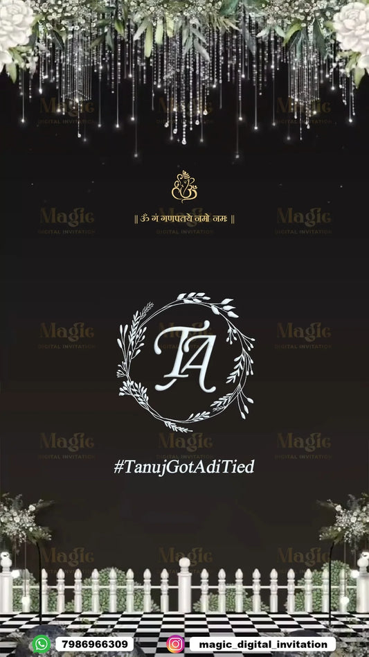 Starry Night Engagement Invitation Video - D7001