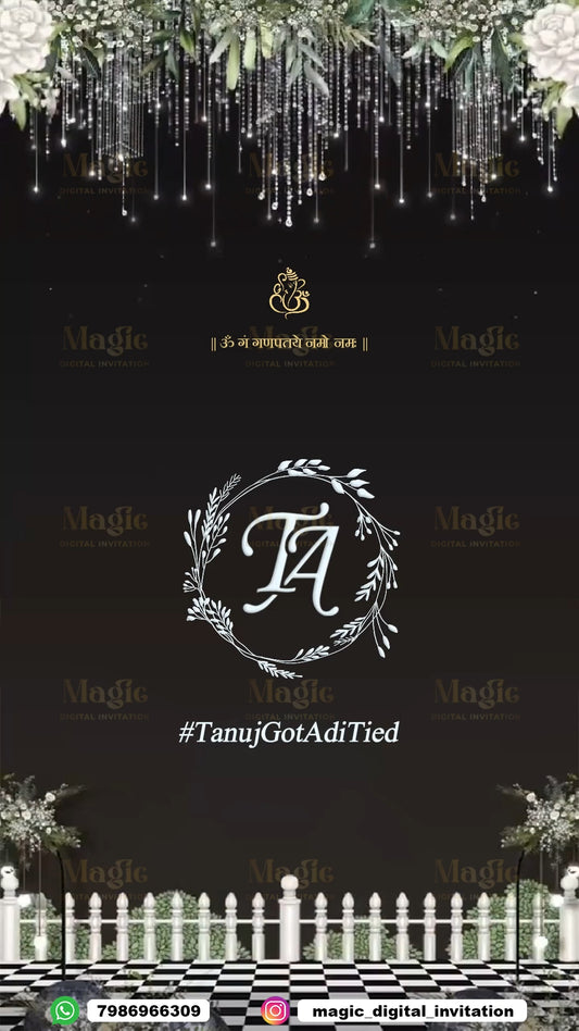 Starry Night Engagement Invitation Video - D7001