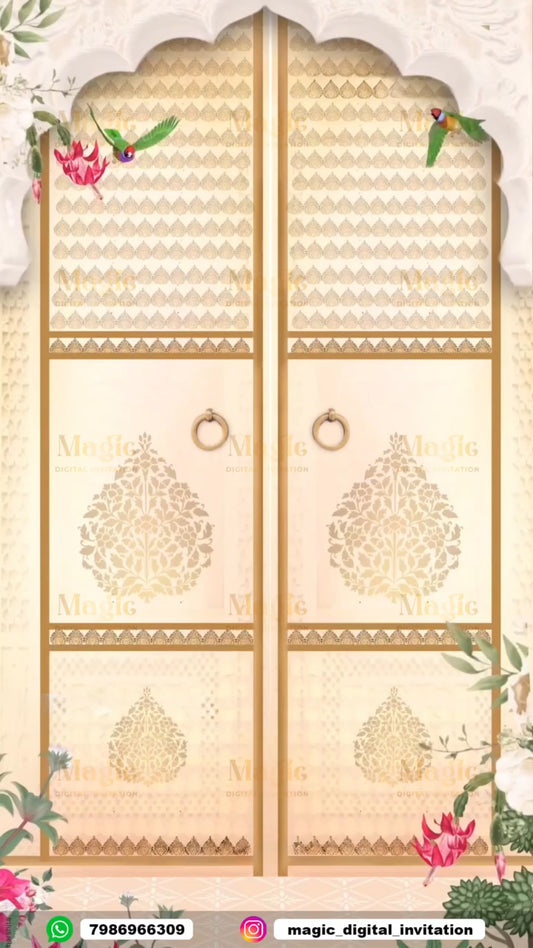 Vibrant Mehndi to Starlit Wedding Premium Caricature Invitation Video - D4008